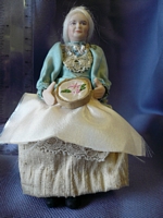Sitting Lady - Embroidering 